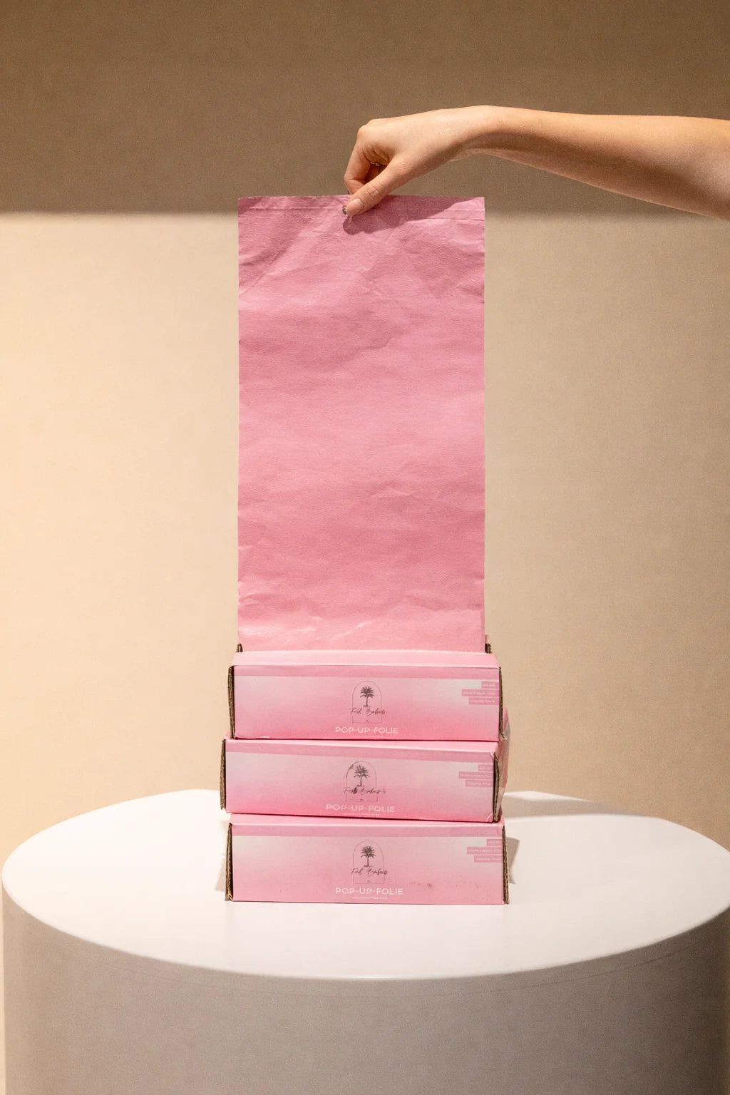 Puder Rosa - Pop Up Foil - 20 cm x 45 cm | Größe XXL