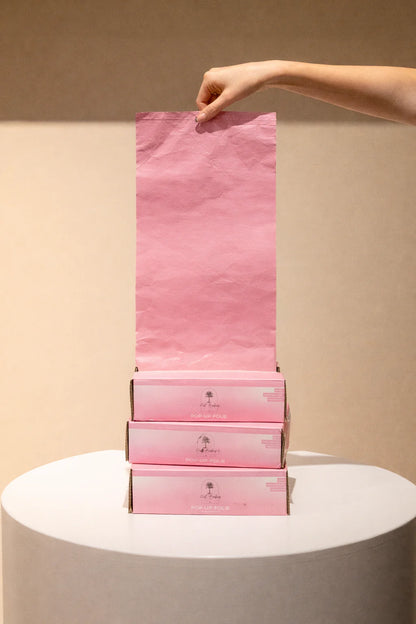 Puder Rosa - Pop Up Foil - 20 cm x 45 cm | Größe XXL